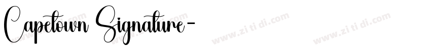 Capetown Signature字体转换